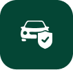Icone de um carro com um escudo de proteção